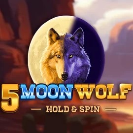 5 Moon Wolf slot logo by Apparat Gaming at WildHub Casino5 Moon Wolf