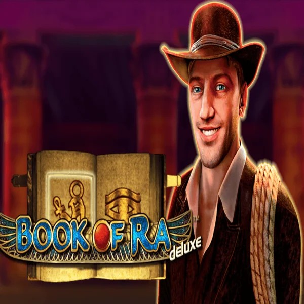 Book of Ra Deluxe logo – Slots by Novomatic at WildHub Casino