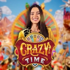 Crazy Time slot logo by Evolution at WildHub CasinoCrazy Time