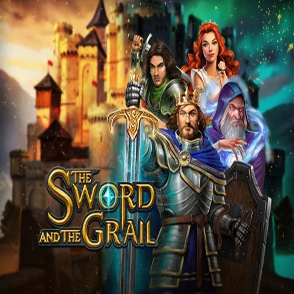 The Sword and the Grail slot logo by Play'n GO at WildHub Casino
